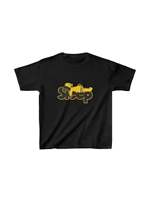 Unisex Çocuk Baskılı T-shirt - Siyah