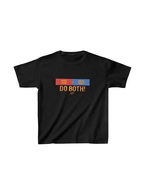 Unisex Çocuk Baskılı T-shirt - Siyah