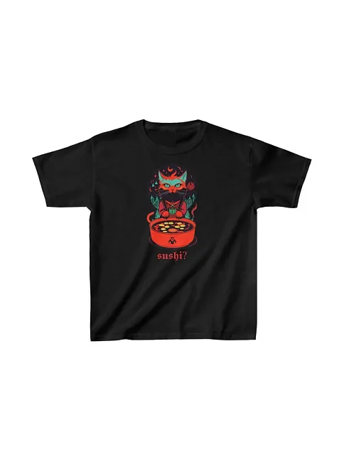 Unisex Çocuk Baskılı T-shirt - Siyah
