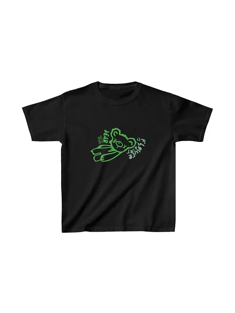Unisex Çocuk Baskılı T-shirt - Siyah