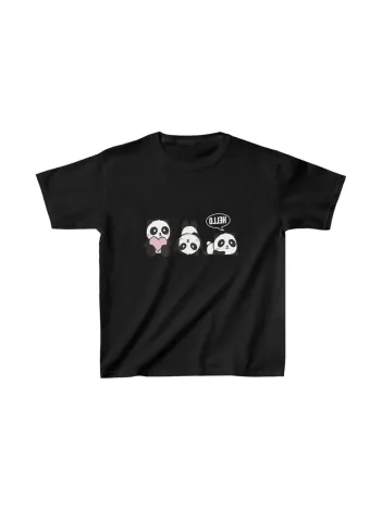 Unisex Çocuk Baskılı T-Shirt - Siyah Unisex Çocuk Baskılı T-Shirt - Siyah
