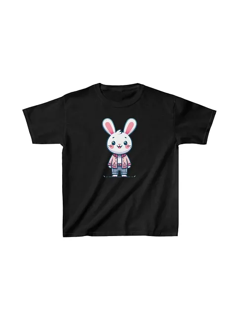 Unisex Çocuk Baskılı T-shirt - Siyah