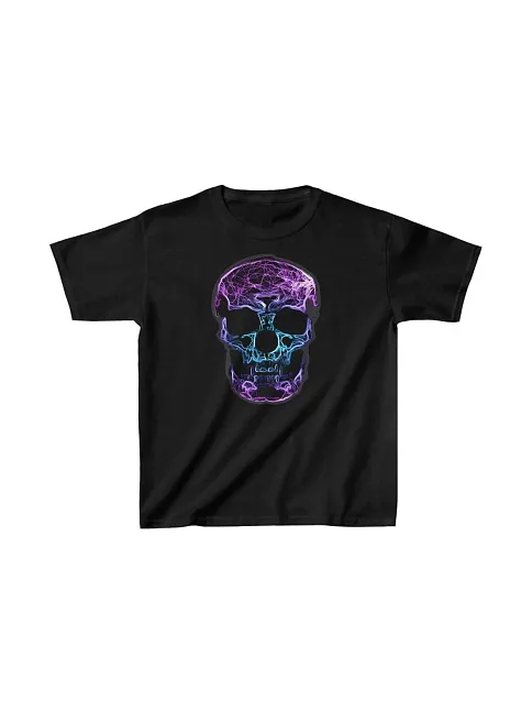 Unisex Çocuk Baskılı T-shirt - Siyah