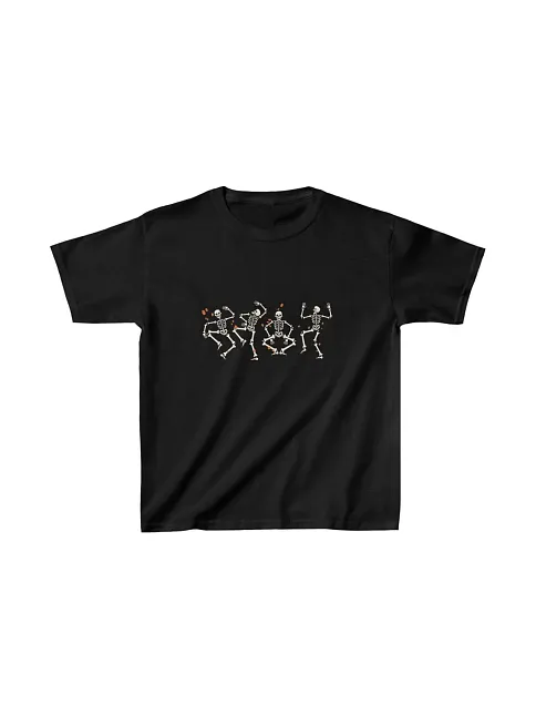 Unisex Çocuk Baskılı T-shirt - Siyah