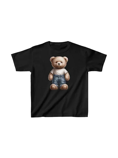 Unisex Çocuk Baskılı T-shirt - Siyah