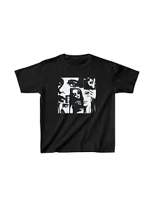 Unisex Çocuk Baskılı T-shirt - Siyah