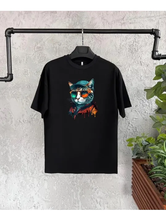 Unisex Çocuk Baskılı T-Shirt - Siyah Unisex Çocuk Baskılı T-Shirt - Siyah