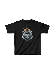 Unisex Çocuk Baskılı T-shirt - Siyah