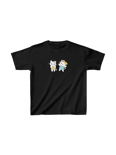 Unisex Çocuk Baskılı T-shirt - Siyah