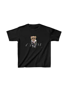 Unisex Çocuk Baskılı T-shirt - Siyah