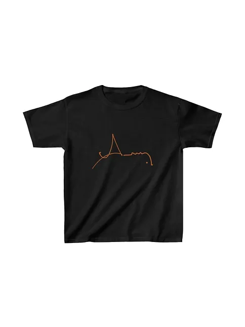 Unisex Çocuk Baskılı T-shirt - Siyah