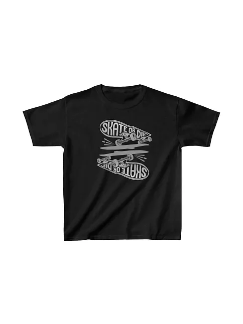 Unisex Çocuk Baskılı T-shirt - Siyah