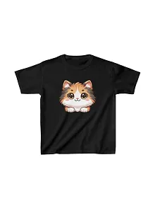 Unisex Çocuk Baskılı T-shirt - Siyah