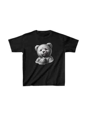 Unisex Çocuk Baskılı T-Shirt - Siyah Unisex Çocuk Baskılı T-Shirt - Siyah