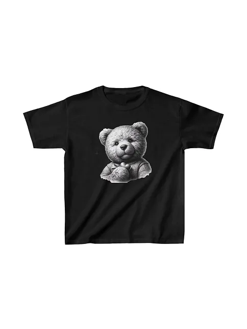 Unisex Çocuk Baskılı T-shirt - Siyah