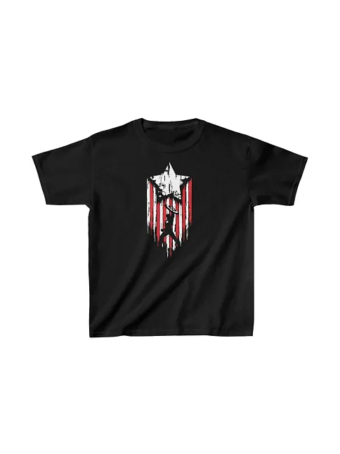 Unisex Çocuk Baskılı T-shirt - Siyah