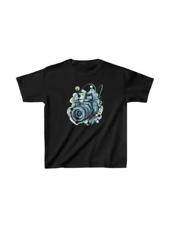 Unisex Çocuk Baskılı T-Shirt - Siyah Unisex Çocuk Baskılı T-Shirt - Siyah