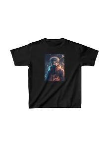 Unisex Çocuk Baskılı T-shirt - Siyah