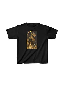 Unisex Çocuk Baskılı T-shirt - Siyah