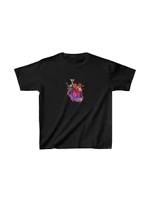 Unisex Çocuk Baskılı T-shirt - Siyah