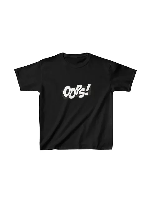 Unisex Çocuk Baskılı T-shirt - Siyah