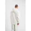 Unisex Double Oversize Kapşonlu Basic SweatShirt - Beyaz