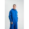 Unisex Double Oversize Kapşonlu Basic SweatShirt - Mavi