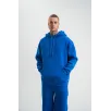 Unisex Double Oversize Kapşonlu Basic SweatShirt - Mavi