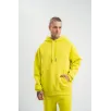 Unisex Double Oversize Kapşonlu Basic SweatShirt - Sarı