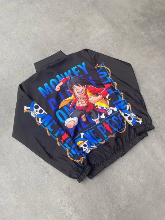 Unisex Fermuarlı Dijital Baskılı Rüzgarlik - Siyah Unisex Fermuarlı Dijital Baskılı Rüzgarlik - Siyah