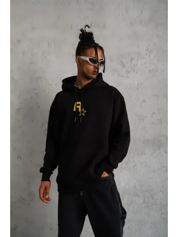 Unisex Kapşonlu Baskılı Sweetshirt - Siyah Unisex Kapşonlu Baskılı Sweetshirt - Siyah