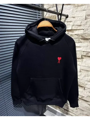 Unisex Kapşonlu Baskılı Sweetshirt - Siyah Unisex Kapşonlu Baskılı Sweetshirt - Siyah