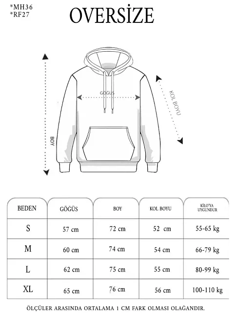 Unisex Uzun Kol Kapşonlu Yıkamalı Nakışlı Sweatshirt - Siyah