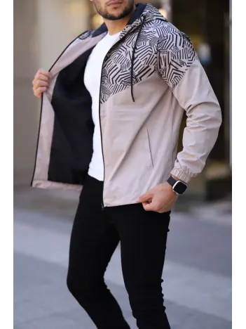 Unisex Kapüşonlu İçi Astarlı Yağmurluk - Bej Unisex Kapüşonlu İçi Astarlı Yağmurluk - Bej