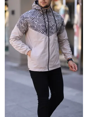 Unisex Kapüşonlu İçi Astarlı Yağmurluk - Bej Unisex Kapüşonlu İçi Astarlı Yağmurluk - Bej