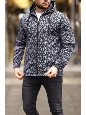 Unisex Kapüşonlu İçi Astarlı Yağmurluk - Siyah Unisex Kapüşonlu İçi Astarlı Yağmurluk - Siyah