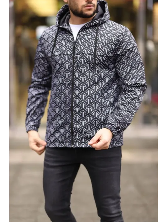 Unisex Kapüşonlu İçi Astarlı Yağmurluk - Siyah Unisex Kapüşonlu İçi Astarlı Yağmurluk - Siyah