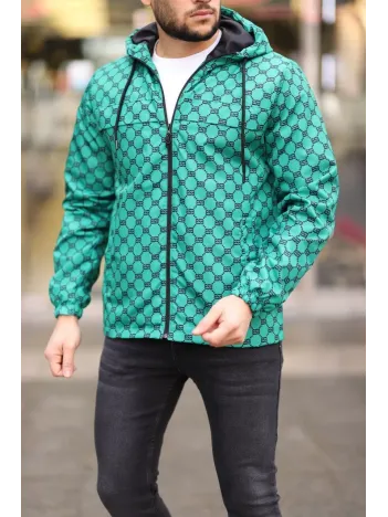 Unisex Kapüşonlu İçi Astarlı Yağmurluk - Zümrüt