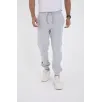 Unisex Kışlık Üç İplik Lastikli Eşofman Pantolon - Gri Unisex Kışlık Üç İplik Lastikli Eşofman Pantolon - Gri
