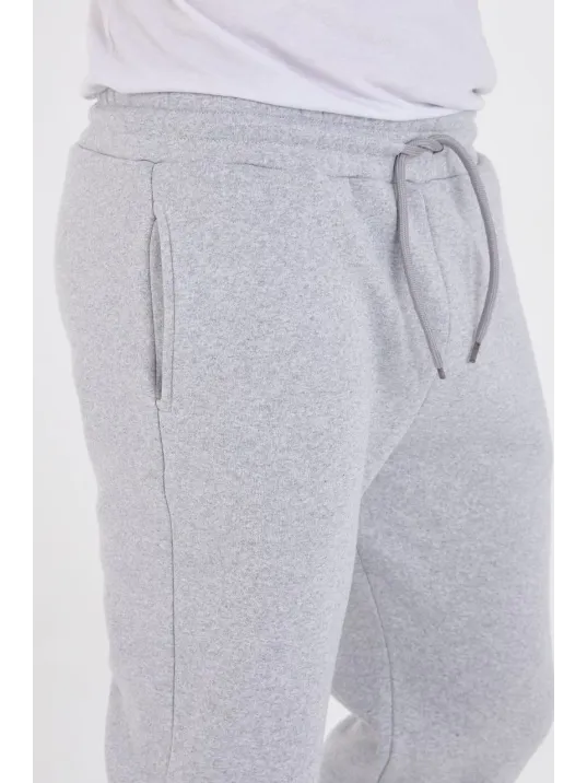 Unisex Kışlık Üç İplik Lastikli Eşofman Pantolon - Gri Unisex Kışlık Üç İplik Lastikli Eşofman Pantolon - Gri