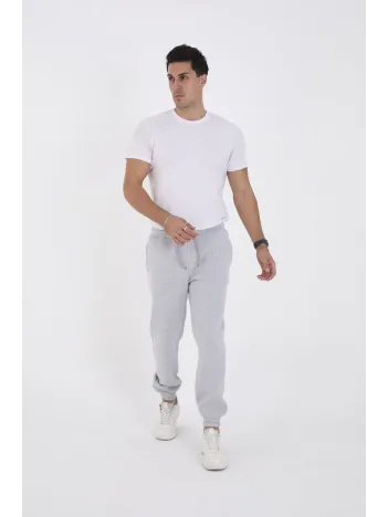 Unisex Kışlık Üç İplik Lastikli Eşofman Pantolon - Gri Unisex Kışlık Üç İplik Lastikli Eşofman Pantolon - Gri
