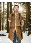 Unisex Kolsuz Uzun Yelek - Kahve