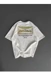 Unisex Baskılı Oversize T-shirt - Beyaz
