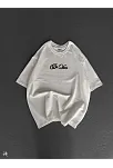 Unisex Baskılı Oversize T-shirt - Beyaz