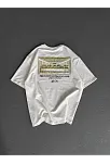 Unisex Baskılı Oversize T-shirt - Beyaz