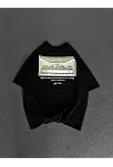 Unisex Baskılı Oversize T-shirt - Siyah
