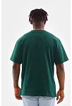 Erkek  Düz Bisiklet Yaka T-shirt - Koyu Yeşili