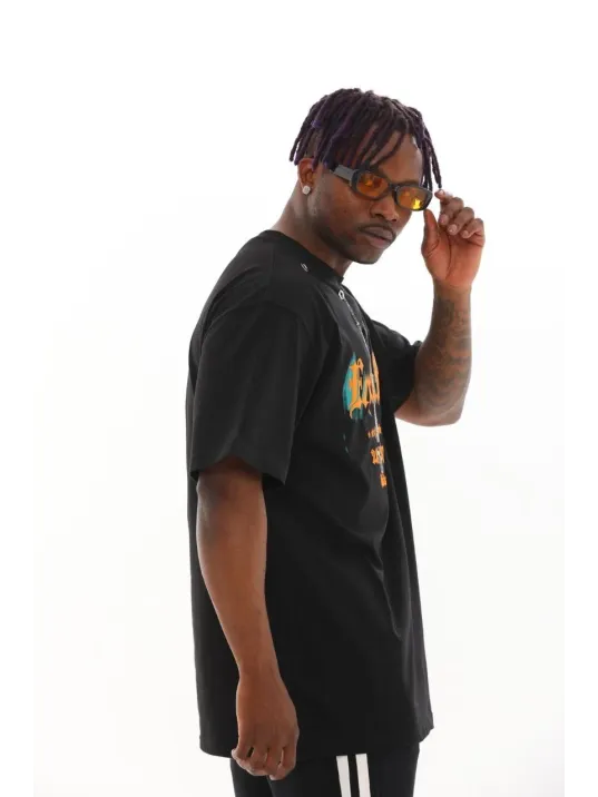 Unisex Oversize Kolye Dahil T-Shirt - Siyah Unisex Oversize Kolye Dahil T-Shirt - Siyah