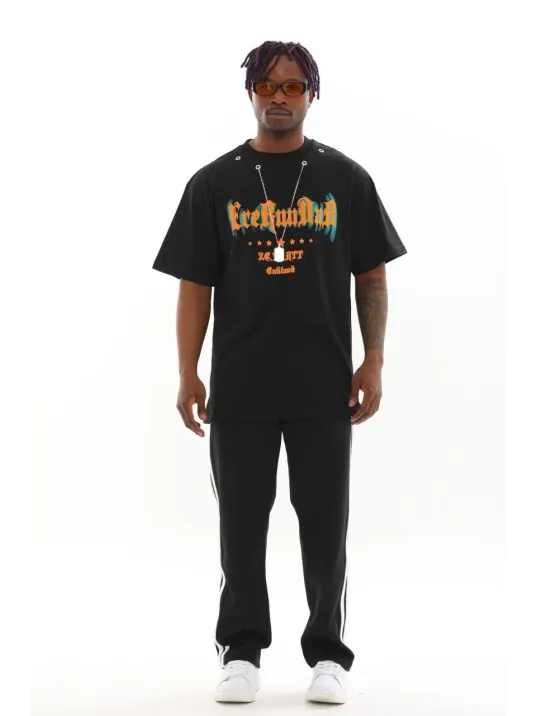 Unisex Oversize Kolye Dahil T-Shirt - Siyah Unisex Oversize Kolye Dahil T-Shirt - Siyah