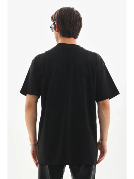 Unisex Oversize Kolye Dahil T-Shirt - Siyah Unisex Oversize Kolye Dahil T-Shirt - Siyah